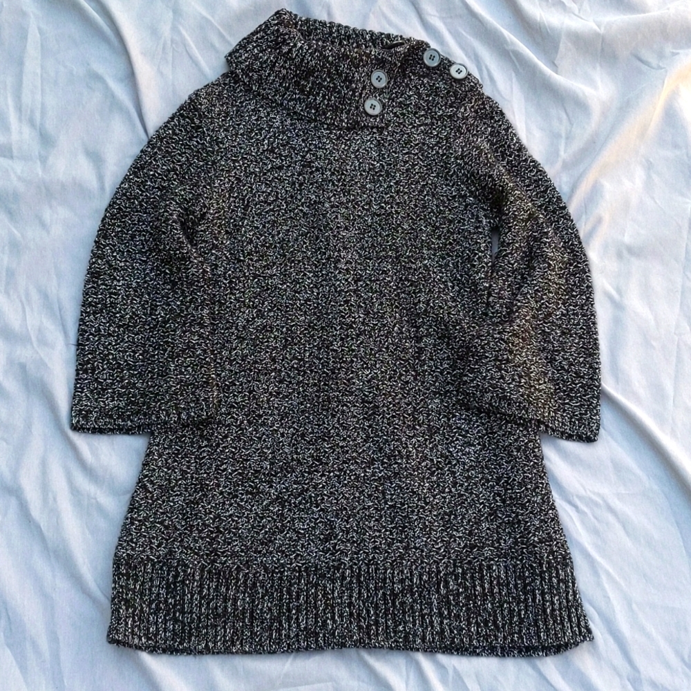 Cowl neck tunic sweater